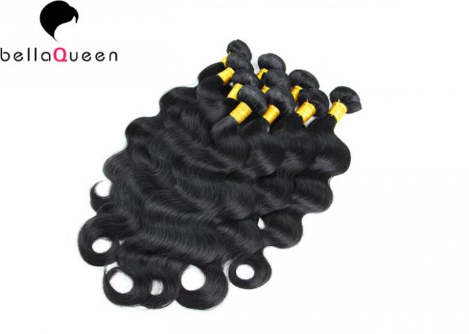 Ente brasiliano vergine Wave, tessuto nero naturale di estensione dei capelli del grado 7A dei capelli umani